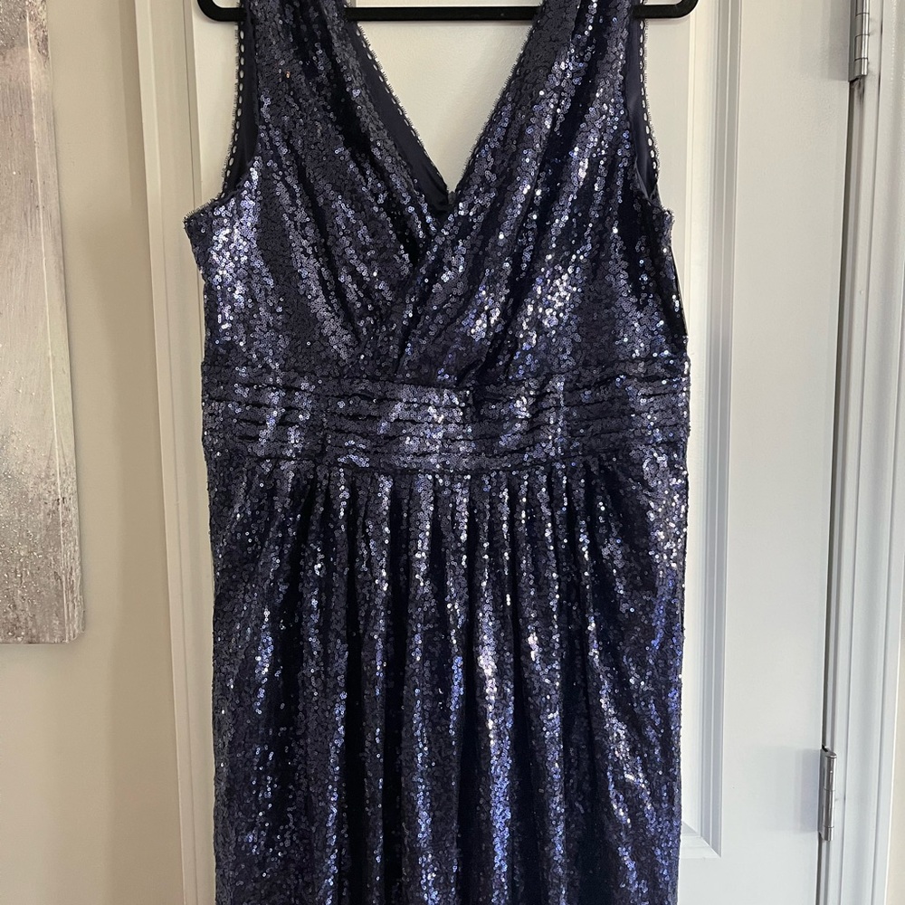 Navy blue sequence dress